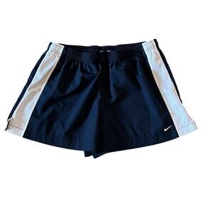 Nike Women’s Navy Blue White‎ Athletic Running Shorts Size L Gym Athletic